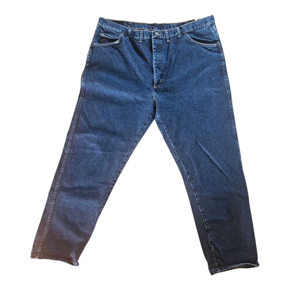 Wrangler Blue Jeans Men’s Denim Cowboy Cut Regular Fit 100 % Cotton 42X30